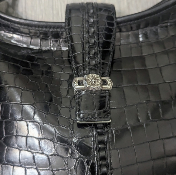 Brighton Alligator Embossed Leather Handbag - Picture 4 of 8